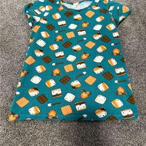 Handmade Campfire S'mores Graphic T-Shirt Sz 6